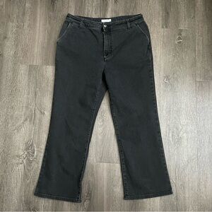 Altuzarra Black Flare Ankle cropped Jeans (44)
